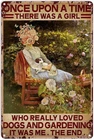 Funny Garden Decor Vintage Tin Sign Once Upon A Time There was A Girl Who Really
