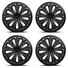 Wheel Trims 14" Black & Silver…