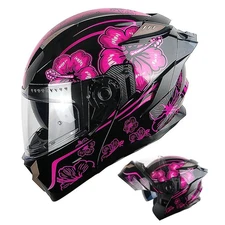 1Storm Motorcycle Modular Full Face Helmet DOT Adults Street Bike Flip up Dua...
