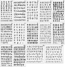 1/2 Letter Stencils for Painting on Scrapbook Journal Wood Small Number small