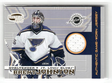 2003-04 Pacific Invincible - Authentic Game-Worn Jerseys Brent Johnson #25 /1500