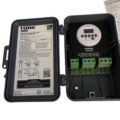 NSi TORK DTU40 7-Day Digital Time Switch 40A Multi-Volt 120-277V Timer Open Box