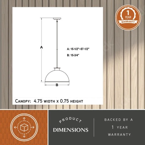 Vaxcel Lighting P0411 Devon 16"W Pendant - Black - Picture 11 of 12