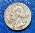 1944-D Washington War Time Quarter. 90% Silver. XF+ Condition. Charity Auction￼
