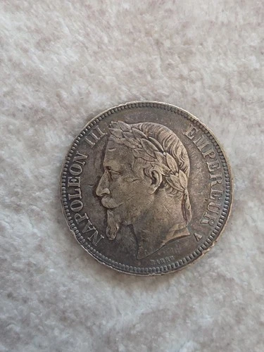 1867 France 5 Francs Silver — photo from the most recent tracked eBay sale