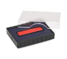 Trodat 4750 Self-inking Stamp Replacement Pad, Blue/Red Ink 