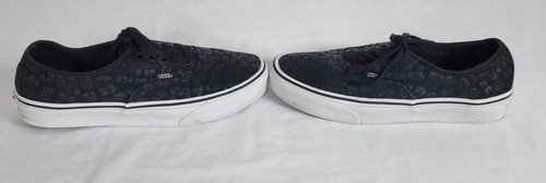 Vans Off The Wall Black Animal Print Lace Up Shoes Mens 7 Womens 8.5 Skater - Picture 8 of 12