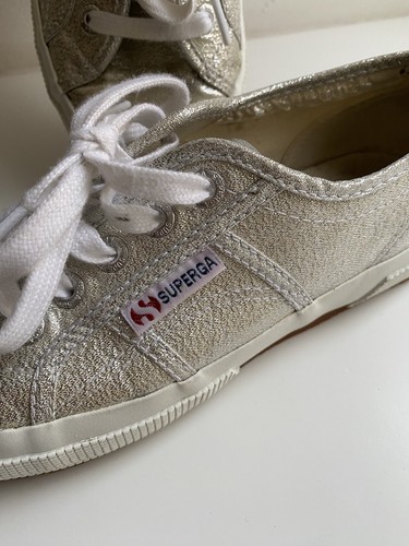 Superga Silber Glitzer Sneaker Gr. 36 zu Jeans Hose Rock Top Zustand - Bild 4 von 6