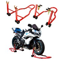 Motorcycle Stands, Front And Rear Set, Front Forklift Rear Spoollift Paddock Red on sale Motorcycle Stands, Front And Rear Set, Front Forklift Rear Spoollift Paddock Red on sale