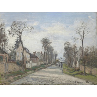 Camille Pissarro Route De Versailles Louveciennes Gemälde XL Wandbild Leinwand