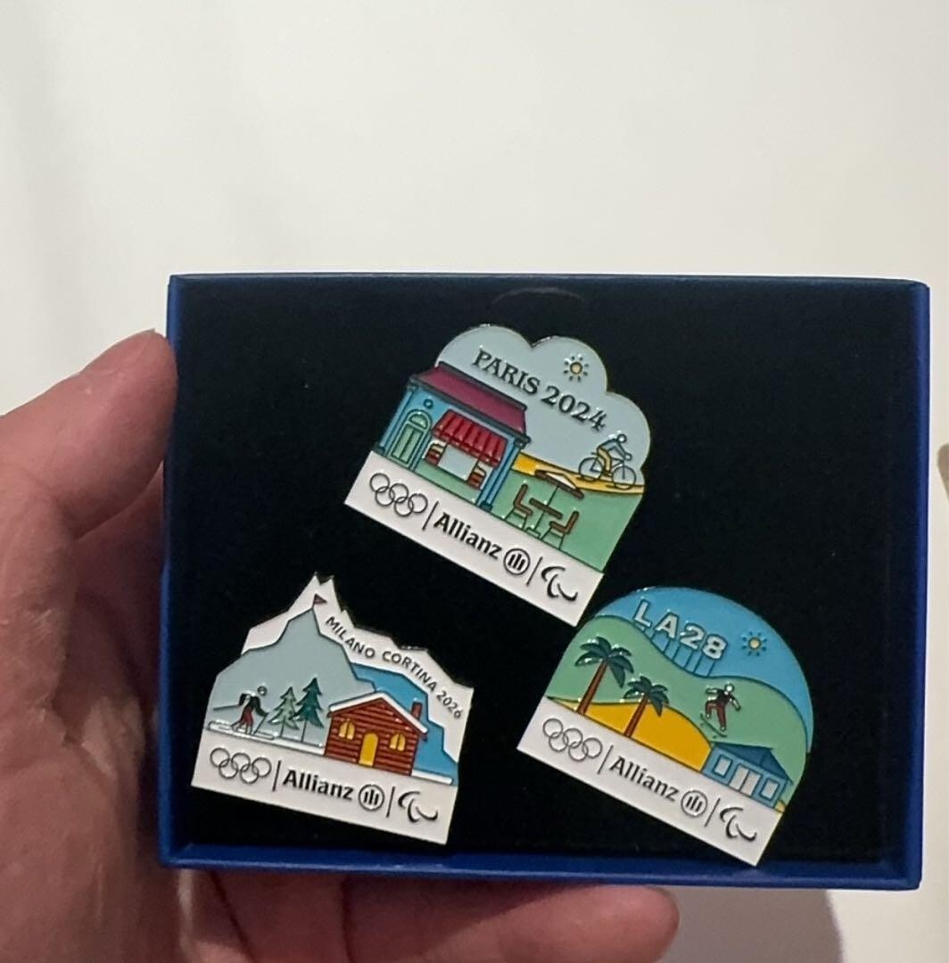 Paris Olympics 2024 Pin Badge Set Allianz France Rare New