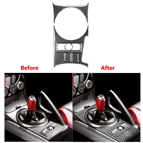 Cubierta de panel de cambio de marchas interior de fibra de carbono 5 piezas para Mazda RX-8 2004-2008 - Imagen 5 de 14