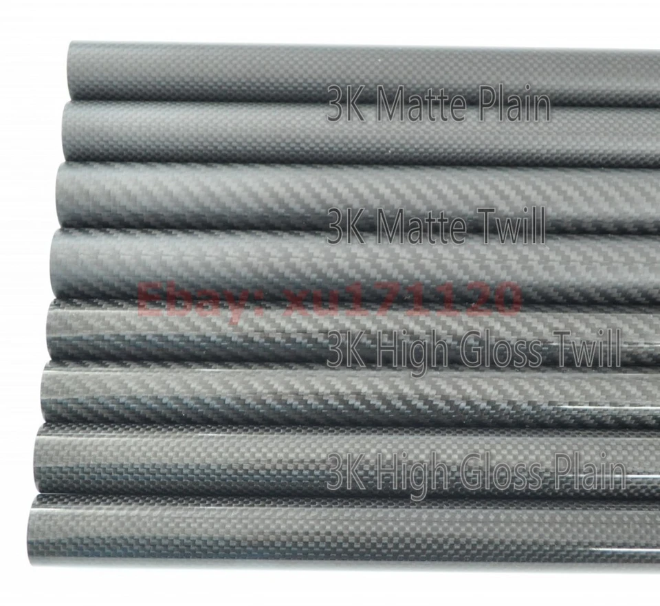 3K Carbon fiber pipe OD 6 8 10 12 14 16 18 20 22 23 24 26 25 27 30 32 40 L 500mm - Image 2 of 4