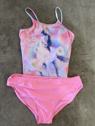New Wonder Nation Girls Unicorn Tankini Swimsuit Set 2pc Size XXl 18 - Picture 2 of 5