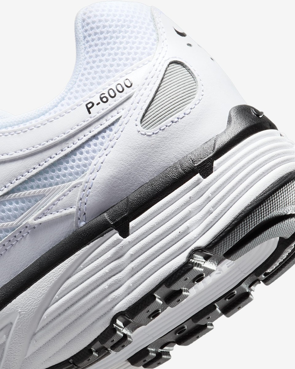 CD6404-107 Nike P-6000 White Metallic Silver Black Black