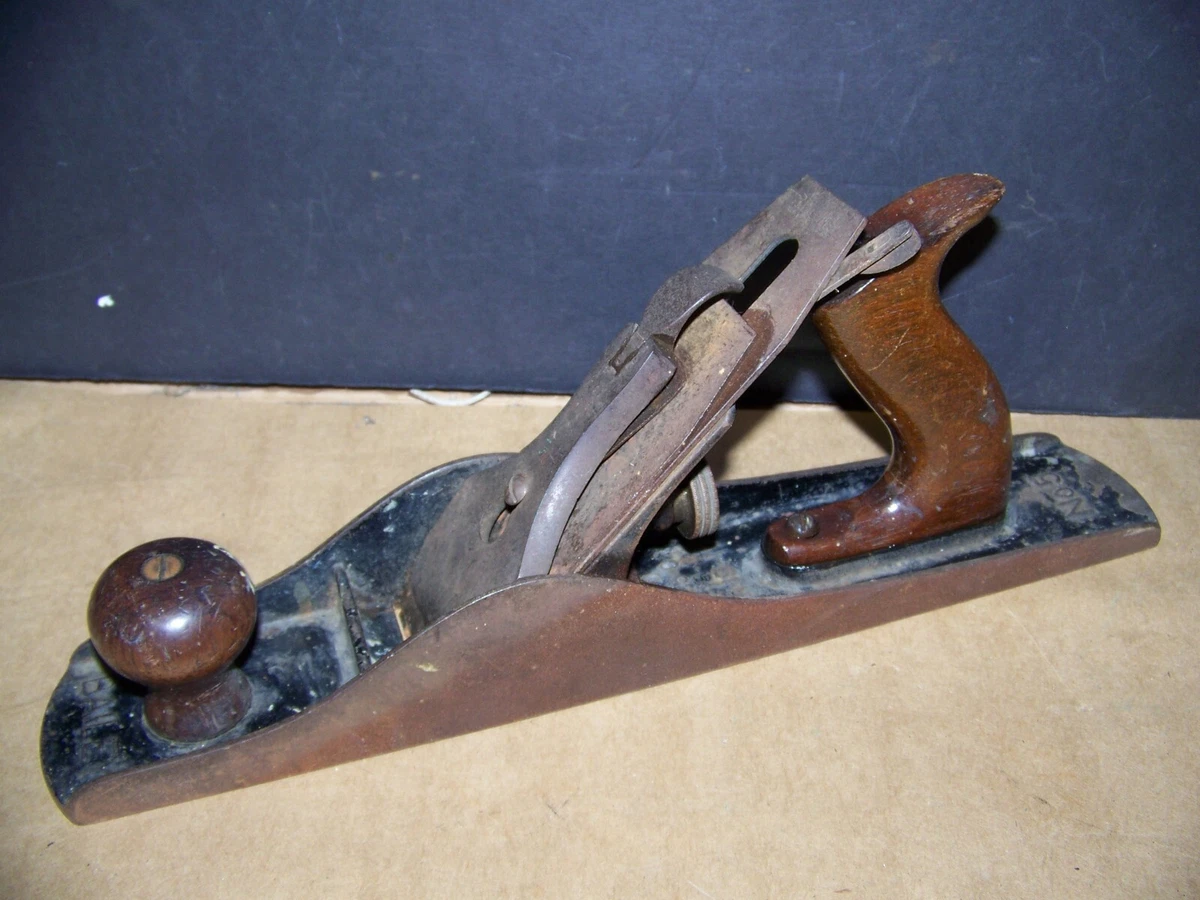 antique old vintage stanley bailey hand plane 5 corrugated 3 pat