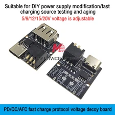PD/QC/AFC Fast Charge Decoy Trigger Support 5/9/12/15/20V Fixed Voltage Output
