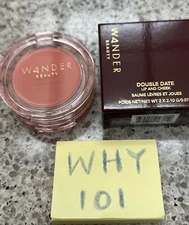 Wander Beauty Double Date Lip & Cheek SUITE TALKER/SWIPE 2x2.10g FULL SZ RET$24