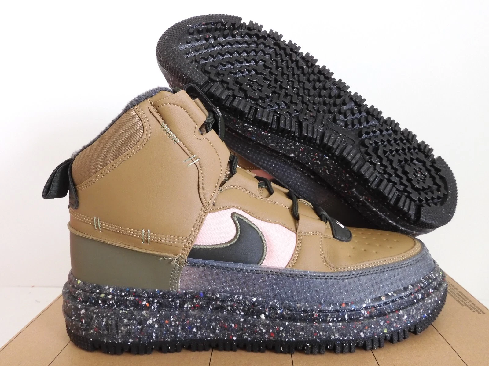 NIKE AIR FORCE 1 BOOT NN BROWN KELP-SEQUOIA SZ 10.5 [DD0747-300]