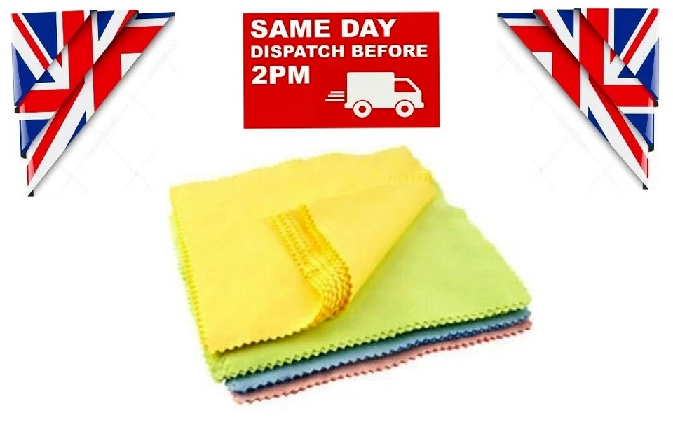 PUN 6 x Microfiber Micro Fibre 14cm x 14cm Camera Lens Glasses Phone Cleaning Cloth
