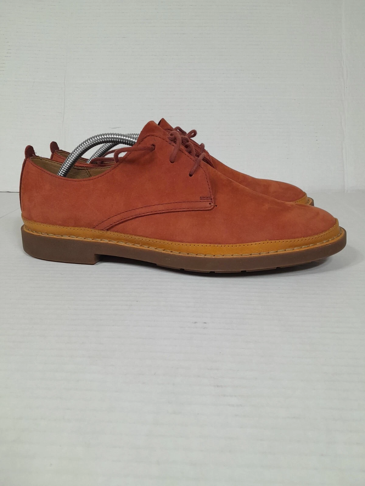 CLARKS Mocassini Clark’s in pelle nabuk con lacci sartoriali business casual da uomo taglia 10