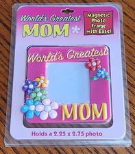 World's Greatest Mom Magnetic Photo Frame w/Easel