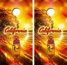 California Endless Summer Cornhole Board Wraps Decal 3445