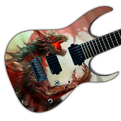 The Warrior Dragons Skin Wrap Vinyl Decal Stickers for Guitars & Bass, 3 choices