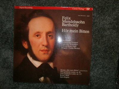 FRIEDER BERNIUS, JULIA HAMARI - MENDELSSOHN hor mein bitten CARUS LP NM