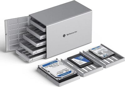 Yottamaster 5 Bay Raid Festplattegehäuse 2,5/3,5 '' SATA HDD/ SSD Dockingstation