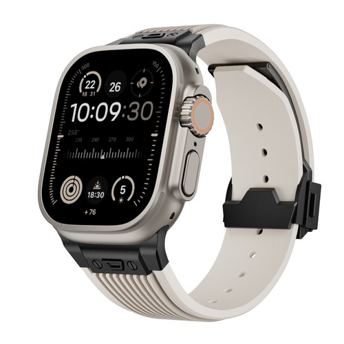 Rubber Band For Apple Watch Ultra 2 49mm Soft Silicone Strap Series 9 8 7 6 5 4 - Picture 21 of 23