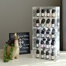 Neuxi Mirrored Back Acrylic Display Case with Door, 5 Levels Shelf