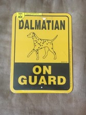 Neuf dans son emballage dalmate sur garde jaune 9 x 12 signe bêtes nobles graphique chien