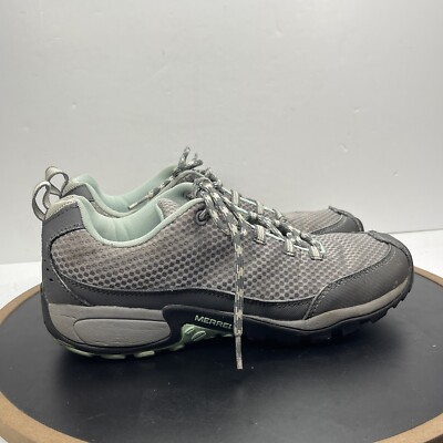Merrell Wild Dove Performance Hiking Shoes Womens 9.5 Grey Mint Green Low Top