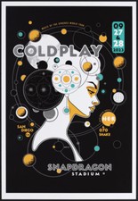 Scrojo Coldplay H.E.R. 9/27/2023 9/28 Snapdragon San Diego Poster 070 Shake Her