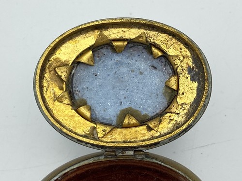 Antique Brass Enamel Trinket Box 19th Century - Picture 7 of 8
