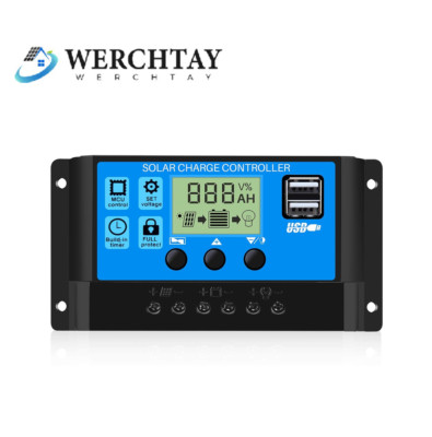 100A Solar Laderegler PWM Solar Panel Controller Regulator 12V / 24V Mit 2 USB