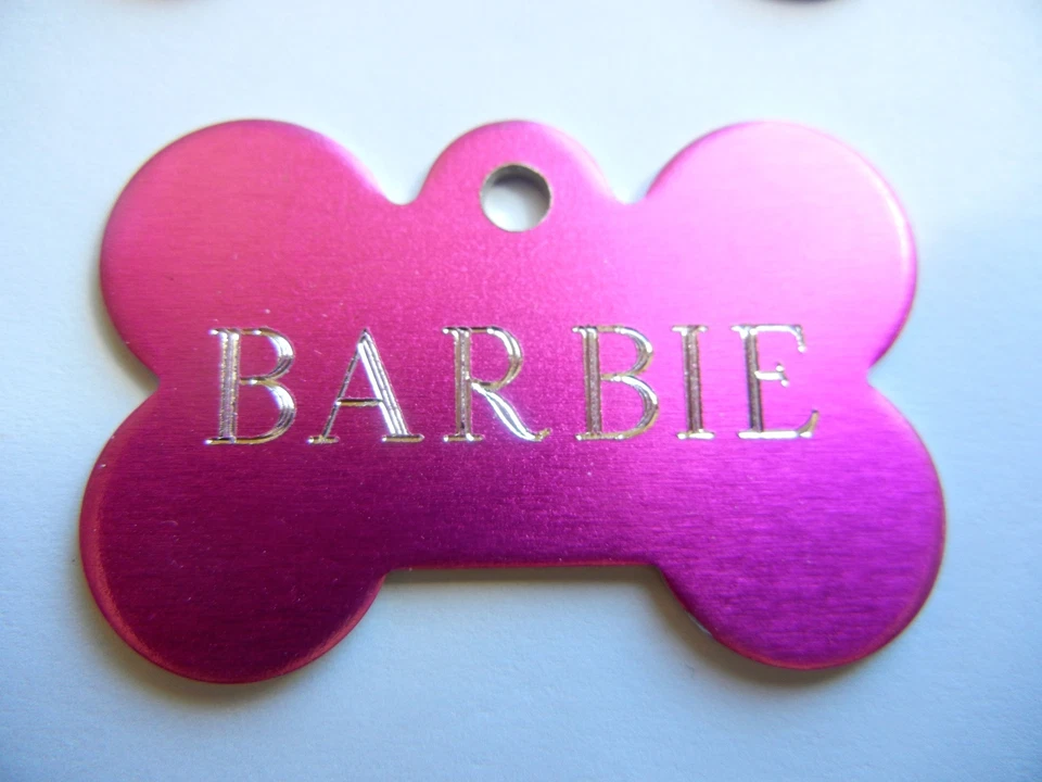 CUSTOM ENGRAVED DOG PET TAG SINGLE SIDE PERSONALIZED ID DOG CAT CHARM TAGS - Image 4 of 4