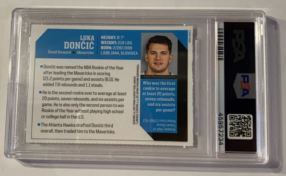LUKA DONCIC ROOKIE MINT RARE MAVS NBA SI For KIDS RC Lakers PSA 9 - Image 2 of 2