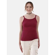 No Boundaries Rib Cami Top, 1 Pack, Women's Size XXL 19 Color Orchid Plum