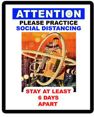  Poster -  Virus Prevention Safety Window Decal - Humorous 18x24