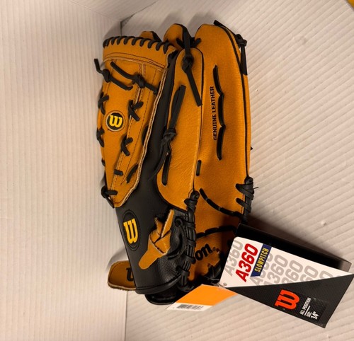Gant De Baseball Wilson A360 14" – Cuir Véritable, Pour Gaucher, Occasion Mais En Bon état