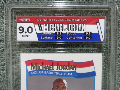 1992 NBA Hoops Michael Jordan US Olympic Basketball Card #579 HGA