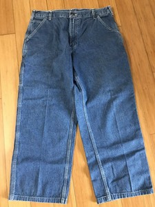 Para Hombre Carhartt Blue Jeans Carpintero Peto ajuste de tamaño 36 X 30 |  eBay