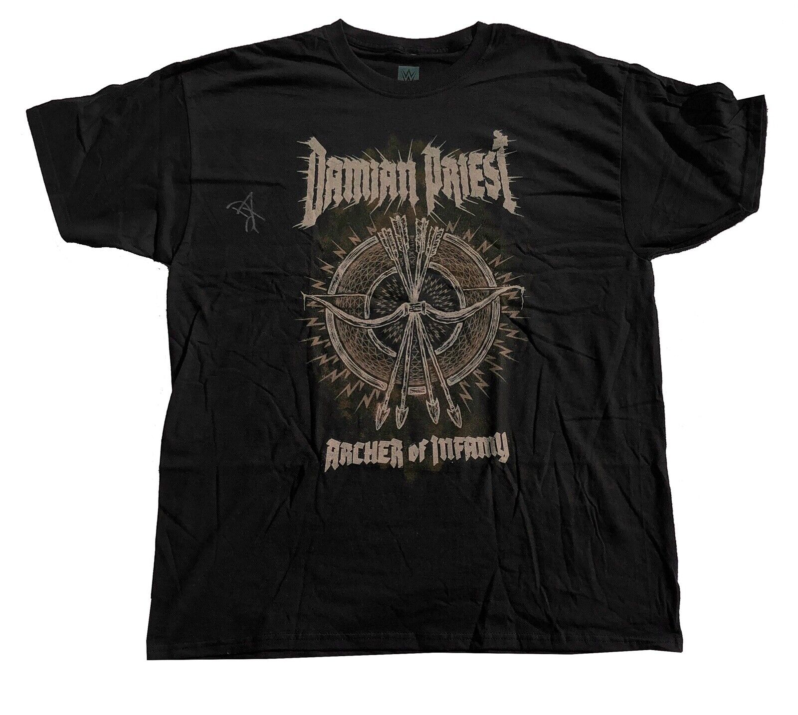 Damian Priest Signed XL WWE NXT Official Archer Of Infamy T-Shirt