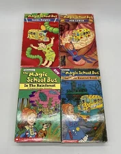The Magic School Bus VHS Lot of 4 Tapes Inside Ralphie, For Lunch, Haunted House
