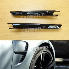 ABS Shiny Black Side Fender Vent Dust Air Cover For BMW M3 F80 2014-2020