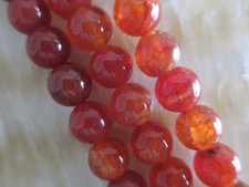 8mm red Dragon Veins Agate Round Gemstones Loose Beads 15" AAA HK1161