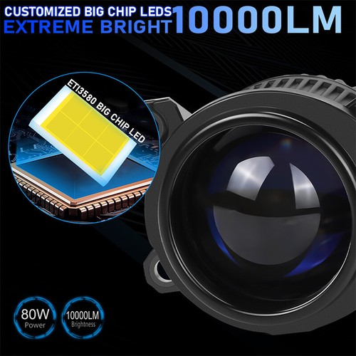 2X 2.0inch Bi-LED Fog Light Projector Lens Hi/Lo For Toyota Corolla Yaris Hilux - Picture 6 of 13