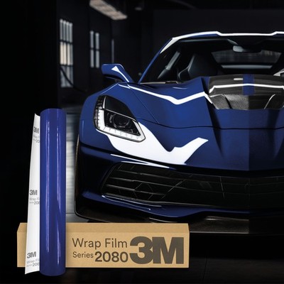 3M Wrap Film Series 2080 Car Wrapping Folie 30x152cm HG378 High Gloss Blue Raspb